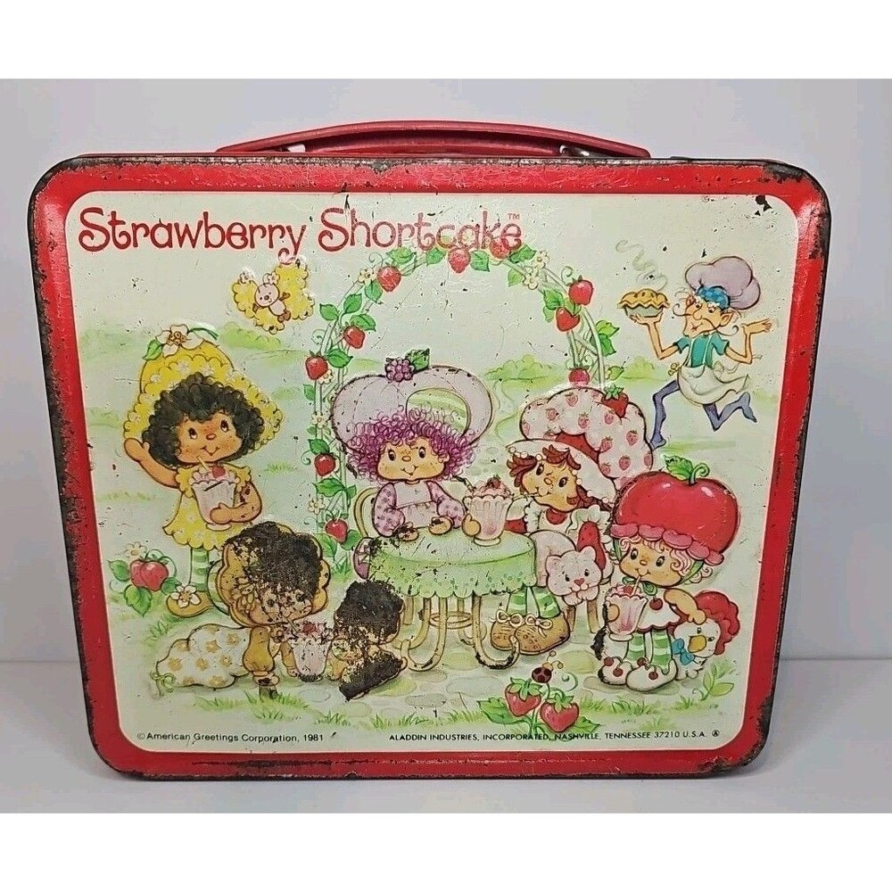 Vintage 1981 Strawberry Shortcake Metal Lunchbox Aladdin